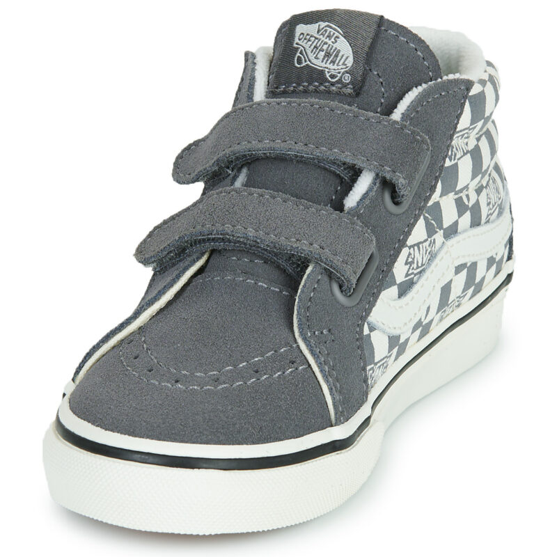 Vans SK8-Mid Reissue V GEO CHECK PEWTER Grau - Kinder-Sneaker - Größe 3