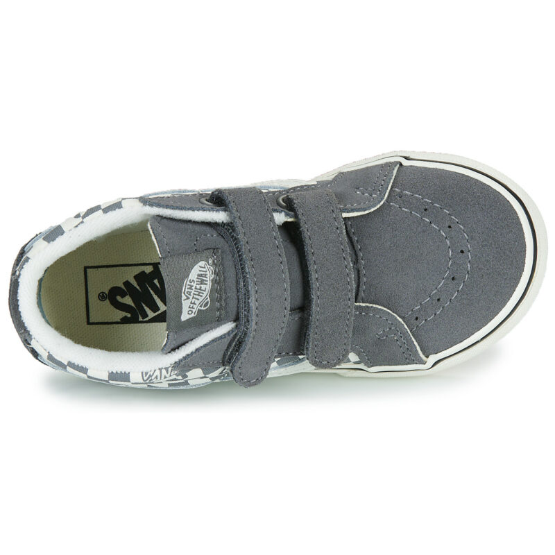 Vans SK8-Mid Reissue V GEO CHECK PEWTER Grau - Kinder-Sneaker - Größe 6