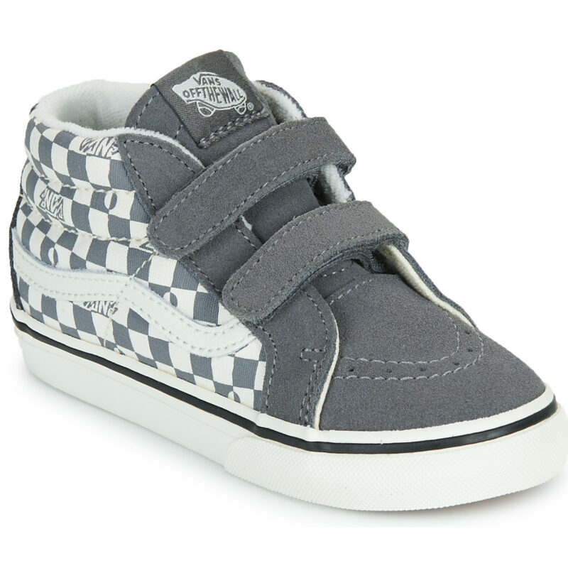Vans SK8-Mid Reissue V GEO CHECK PEWTER Grau - Kinder-Sneaker - Größe 1