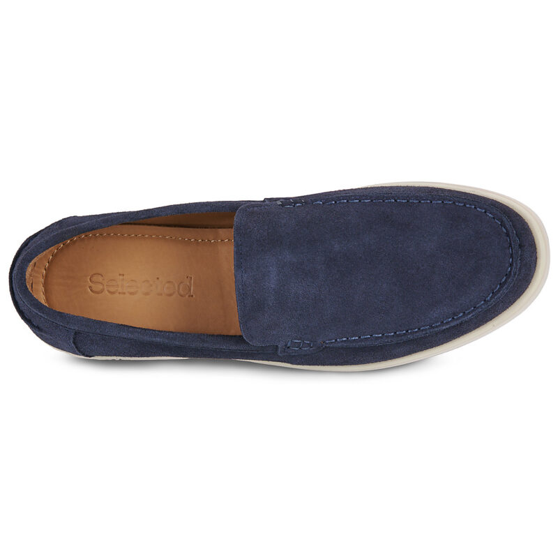 Selected SLHOWEN SUEDE CLEAN LOAFER Azul Mocasines Hombre - 6