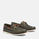 Timberland CLASSIC 2 EYE BOAT Green Men's Moccasins - 2