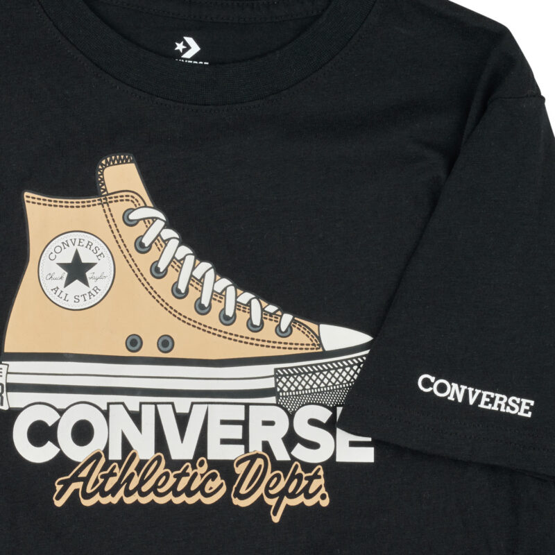 T-shirt ragazzo Converse CNV SNKR GFX TEE Nero T-shirt maniche corte Bambino - 3