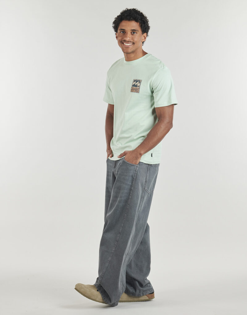 Camiseta de manga corta verde para hombre Billabong STAMP SS - 4