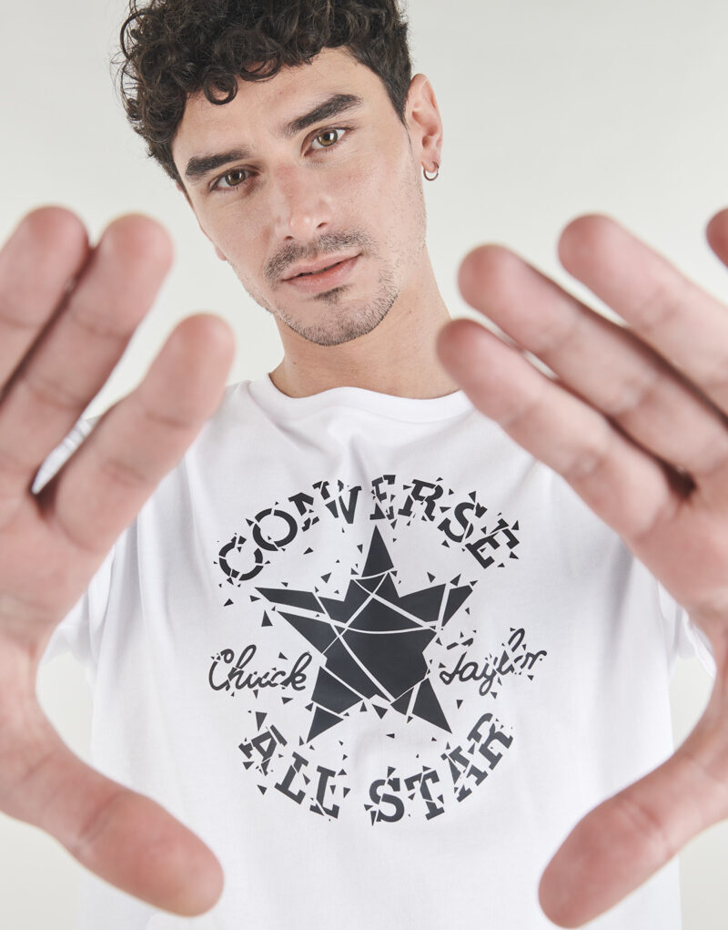 T-shirt Converse BROKEN GLASS CONVERSE Bianco T-shirt maniche corte Uomo - 5