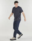T-shirt Guess CN SS JACQUARD 4G KNIT TOP Marine T-shirt maniche corte Uomo - 3