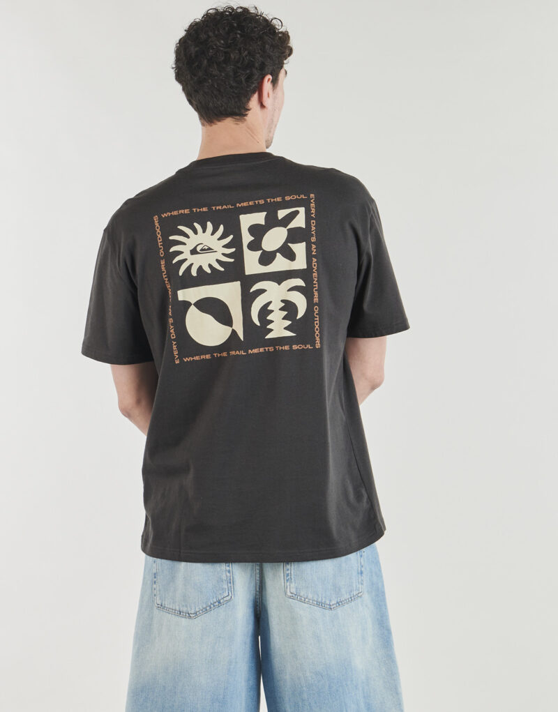 T-shirt Quiksilver EVO BLOSSOM OF PEACE Marrone T-shirt maniche corte Uomo - 2