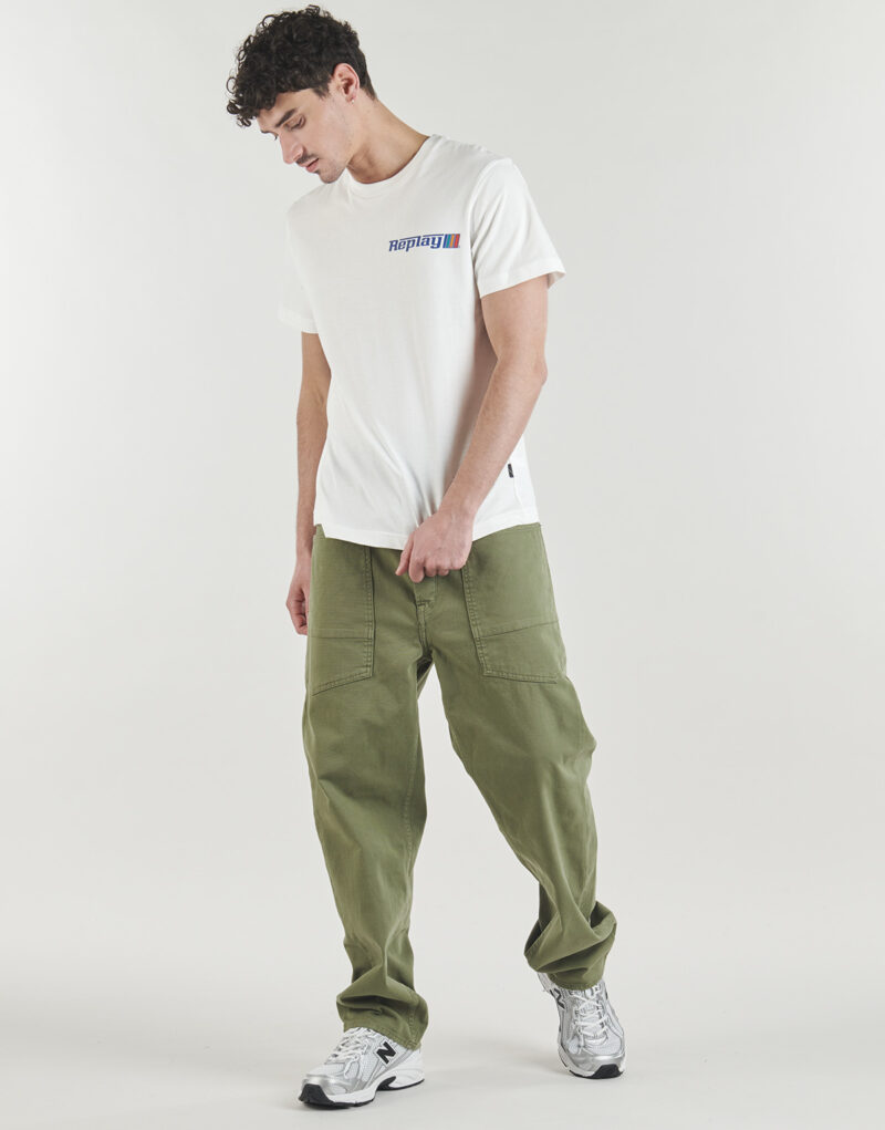 Replay T-Shirt &ndash; Wei&szlig;es Herren-T-Shirt mit kurzen &Auml;rmeln &ndash; Gr&ouml;&szlig;e 3