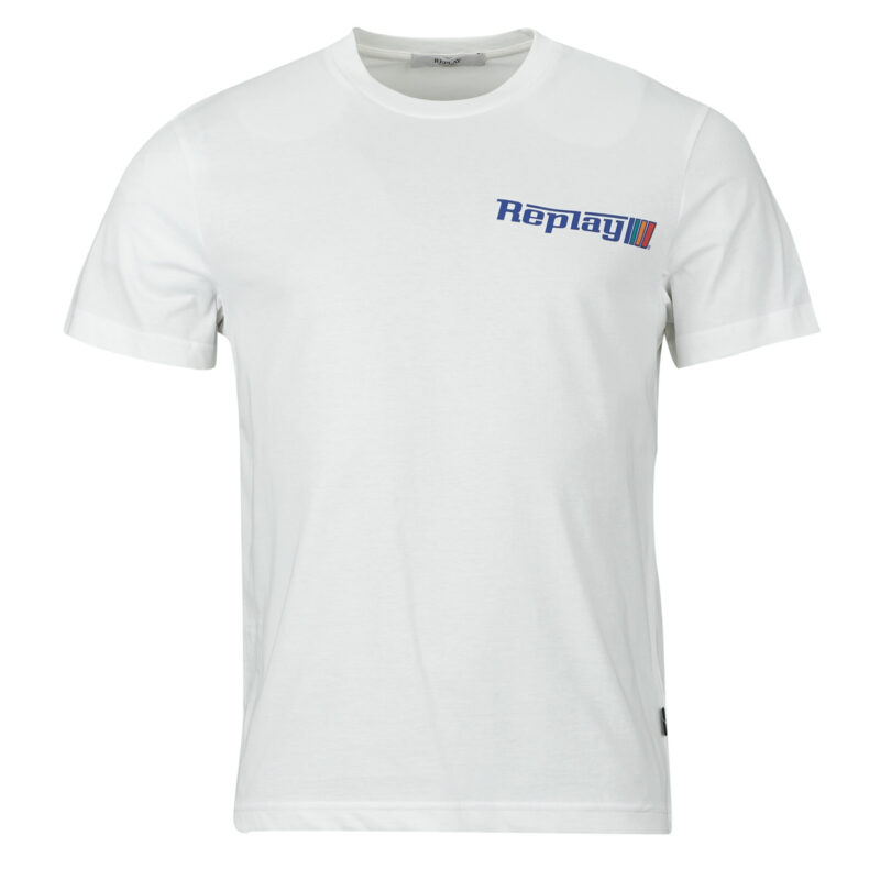 Replay T-Shirt &ndash; Wei&szlig;es Herren-T-Shirt mit kurzen &Auml;rmeln &ndash; Gr&ouml;&szlig;e 1