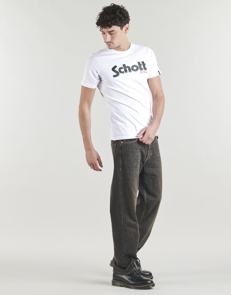T-shirt Schott TS PK LOGO Multicolore T-shirt maniche corte Uomo - 3