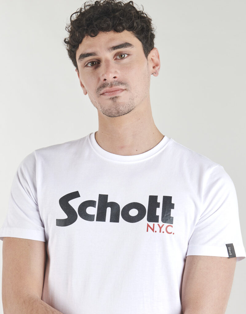 T-shirt Schott TS PK LOGO Multicolore T-shirt maniche corte Uomo - 5