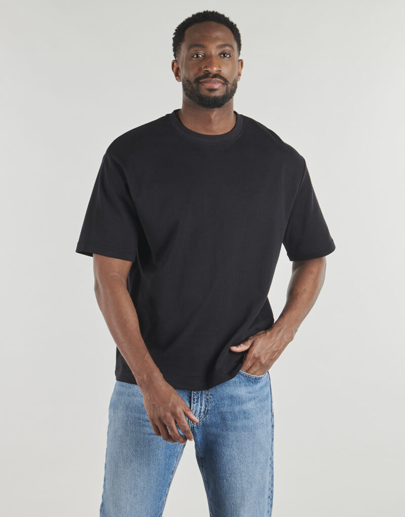 T-Shirt Selected SLHLOOSEOSCAR SS O-NECK TEE Schwarz Kurzarm-T-Shirt Herren - 2