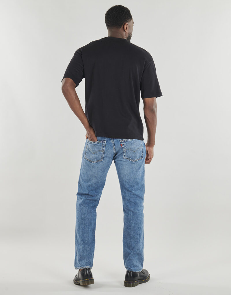 T-Shirt Selected SLHLOOSEOSCAR SS O-NECK TEE Schwarz Kurzarm T-Shirt Herren - 4