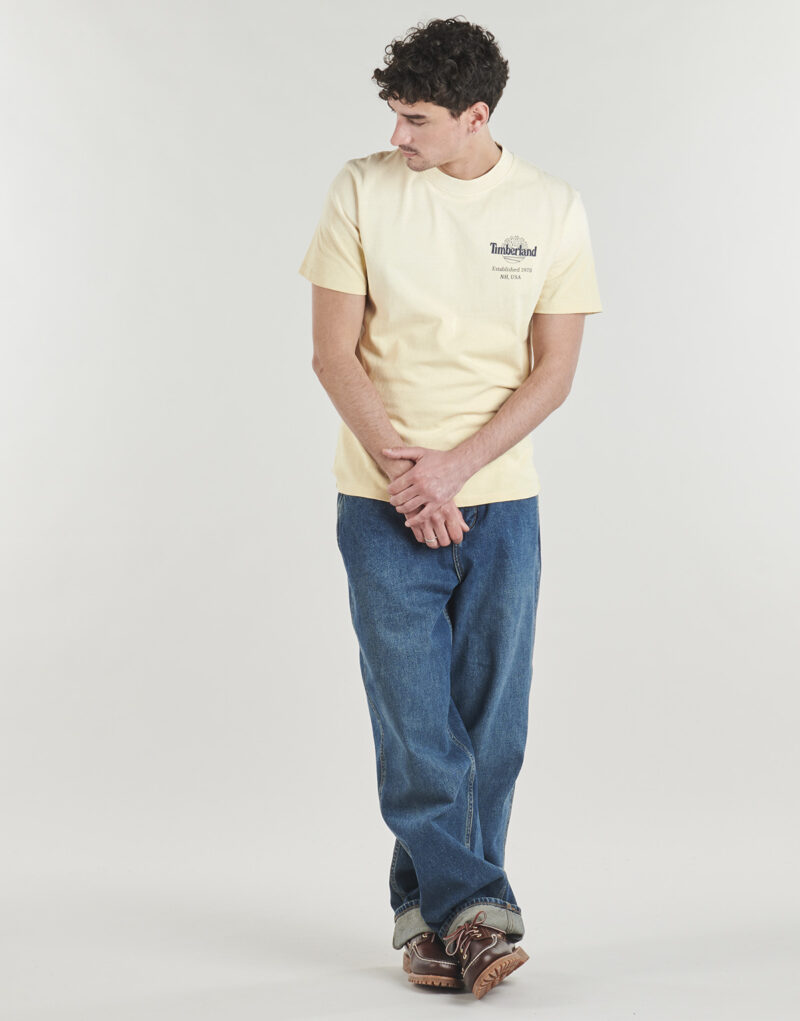 T-shirt Timberland SUNFADED BACK TREE LOGO GRAPHIC HW TEE Giallo T-shirt maniche corte Uomo - 3