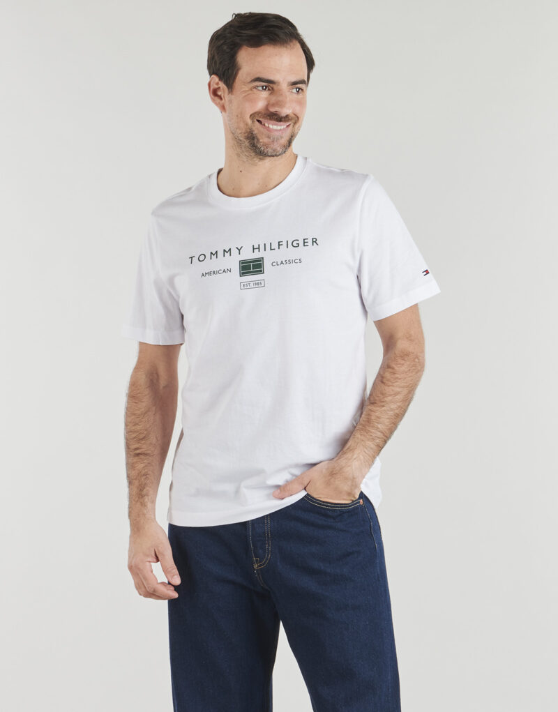 T-shirt Tommy Hilfiger BRAND LOVE MONO STACK TEE Bianco T-shirt maniche corte Uomo - 2