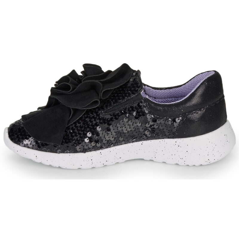 Irregular Choice Zapatillas bajas negras RAGTIME RUFFLES para mujer - 4