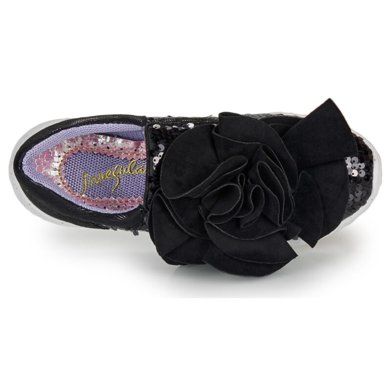 Irregular Choice Zapatillas bajas negras RAGTIME RUFFLES para mujer - 6