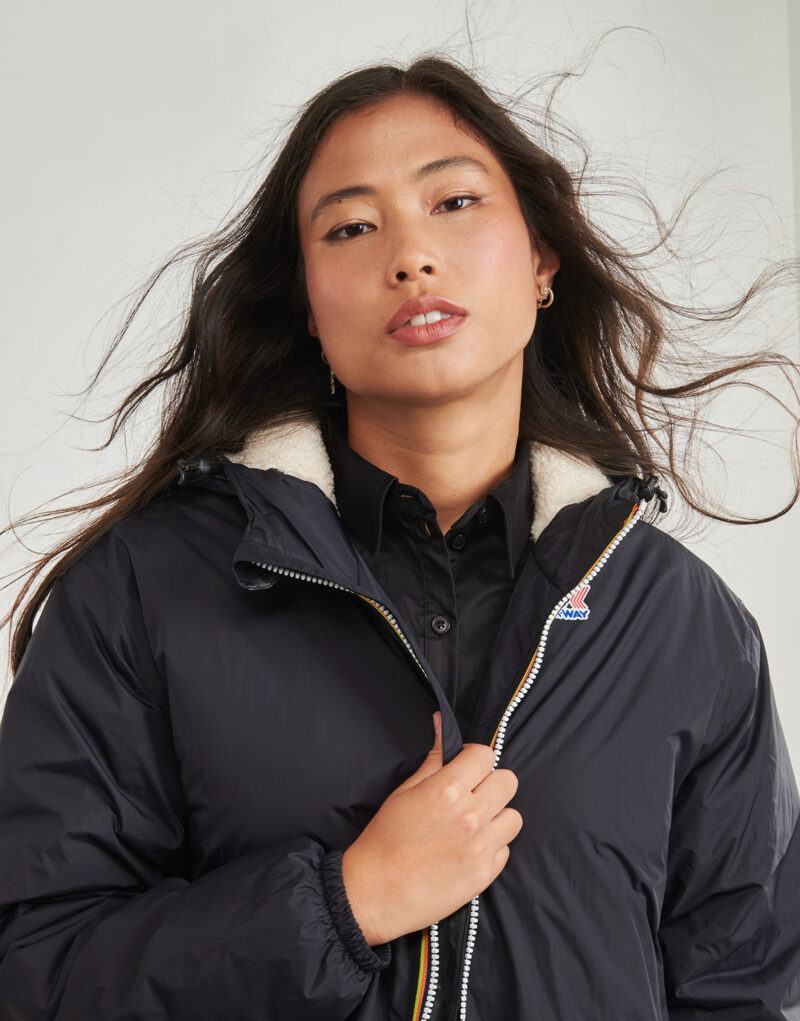 Parka  K-Way  LE VRAI 4.0 EIFFEL EAST ORSETTO  Nero -   Parka Donna - 5