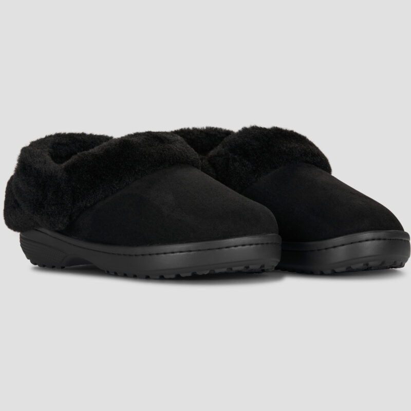Crocs Cls Unfurgettable Sueded Clog Nero Pantofole Donna - 2