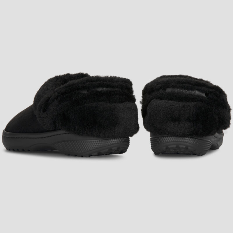 Crocs Cls Unfurgettable Sueded Clog Nero Pantofole Donna - 3