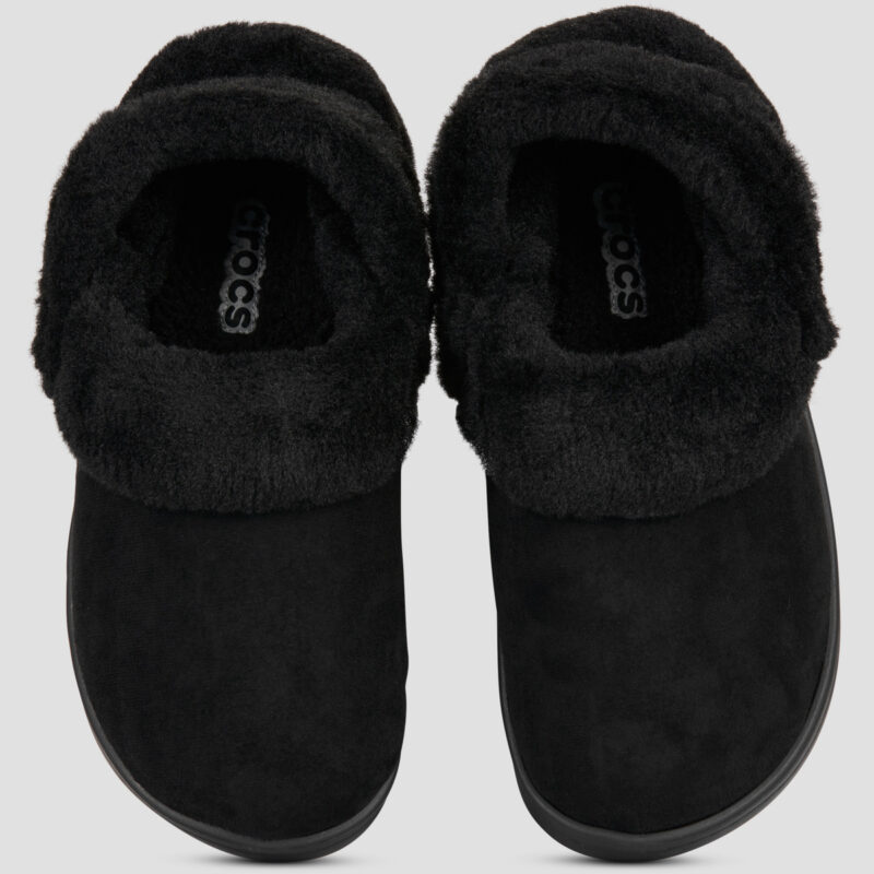 Crocs Cls Unfurgettable Sueded Clog Nero Pantofole Donna - 5