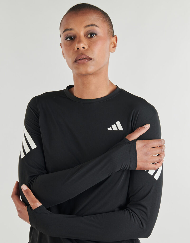 T-shirts a maniche lunghe adidas 0 Nero T-shirts a maniche lunghe Donna - 5