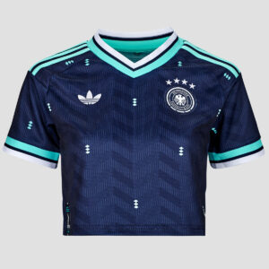 T-shirt  adidas  Away Crop Germany Football Jersey  Blu -  T-shirt maniche corte Donna