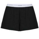 Shorts Calvin Klein Jeans Pantalones cortos negros de mujer con logo y jersey - 1