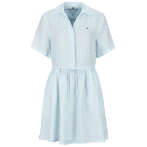 Abito corto  Tommy Hilfiger  ESS LINEN SHORT SS DRESS  Blu -  Abiti corti Donna
