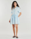 Abito corto Tommy Hilfiger ESS LINEN SHORT SS DRESS Blu Abiti corti Donna - 2