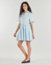 Abito corto Tommy Hilfiger ESS LINEN SHORT SS DRESS Blu Abiti corti Donna - 3