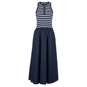 Abito Tommy Hilfiger GOLD BUTTON POPLIN MIX DRESS Marine Abiti Lunghi Donna