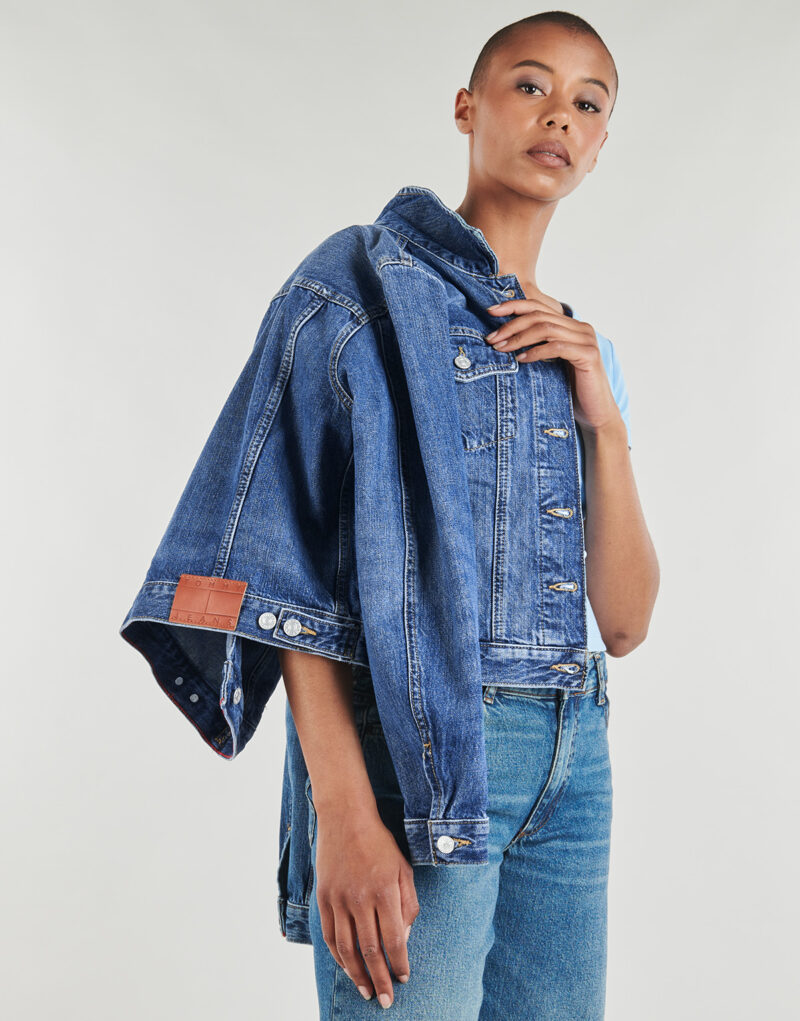 Denim jacket Tommy Jeans CLASSIC TRUCKER EXT BJ8038 Blue Denim jackets Women - 5