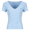 T-shirt Tommy Jeans TJW SLIM ESSENTIAL RIB V SS Blu T-shirt maniche corte Donna