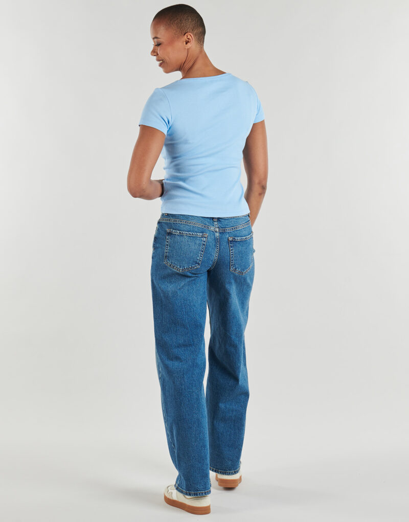 T-shirt Tommy Jeans TJW SLIM ESSENTIAL RIB V SS Blu T-shirt maniche corte Donna - 4