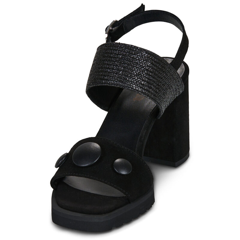 Sandales &agrave; talons noires Casta EVERLY pour femmes - Pointure 3