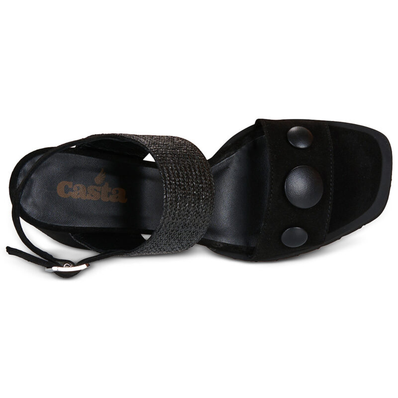 Sandales &agrave; talons noires Casta EVERLY pour femmes - Pointure 6