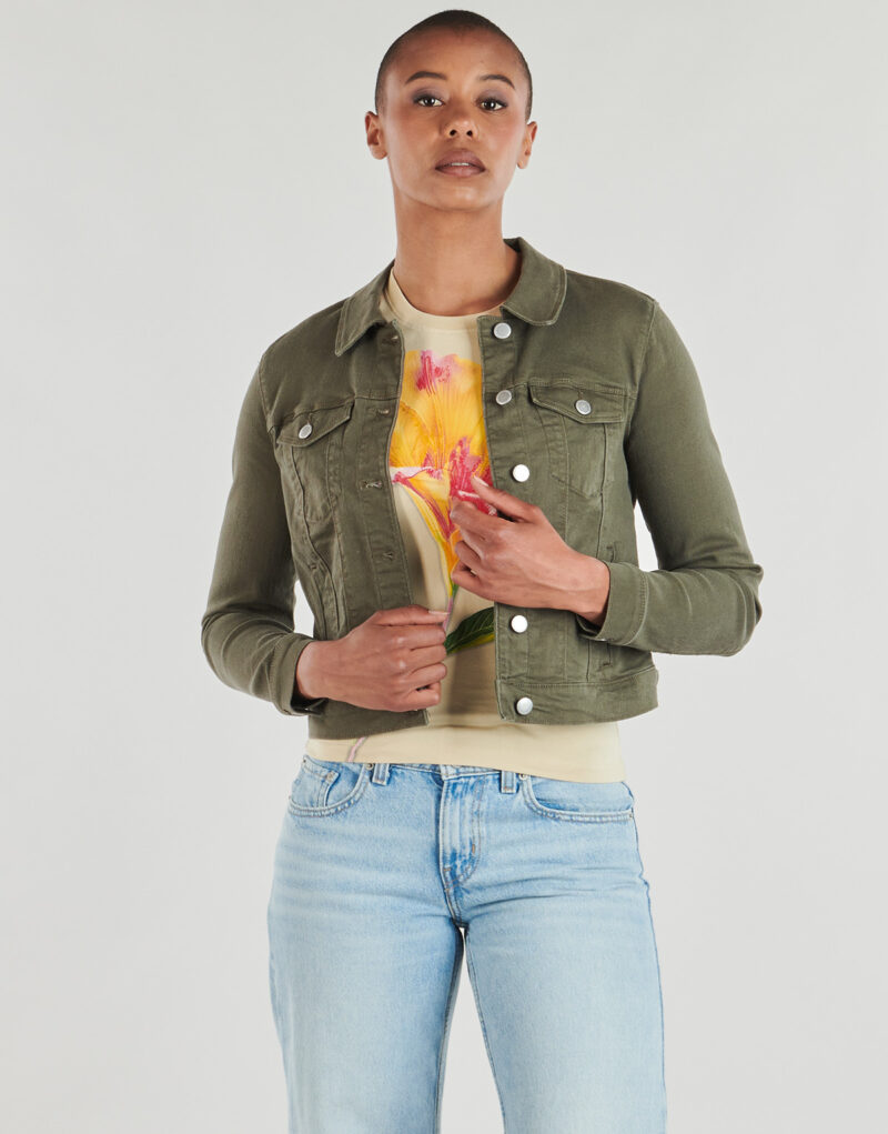 Chaqueta vaquera Vero Moda VMWILD SOYA LS COL color caqui para mujer - 2