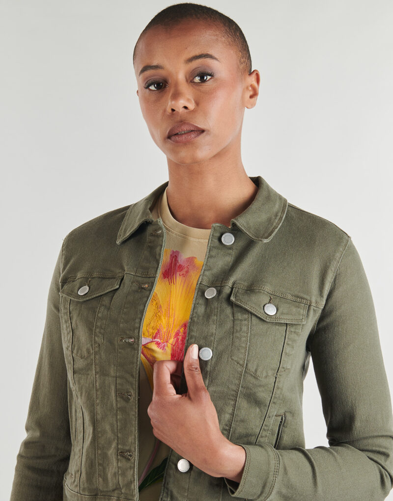 Chaqueta vaquera Vero Moda VMWILD SOYA LS COL color caqui para mujer - 5