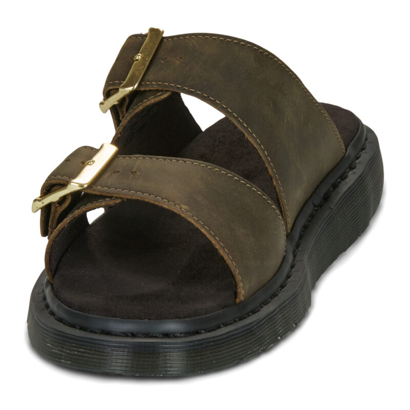 Dr. Martens Josef Slide Sandal DMs Olive Wyoming Kaki Ciabatta Donna - 3