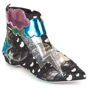 Irregular Choice Botas el&eacute;ctricas negras para mujer.