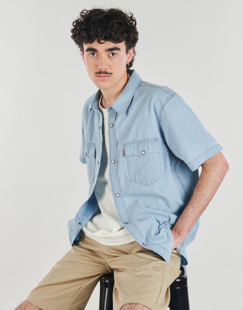 Camicia a maniche corte Levis SS RELAXED FIT WESTERN Blu Camicie a maniche corte Uomo - 5