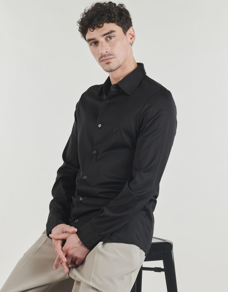 Long sleeved shirt Emporio Armani EM004604 Black Men's Long Sleeve Shirts - 5
