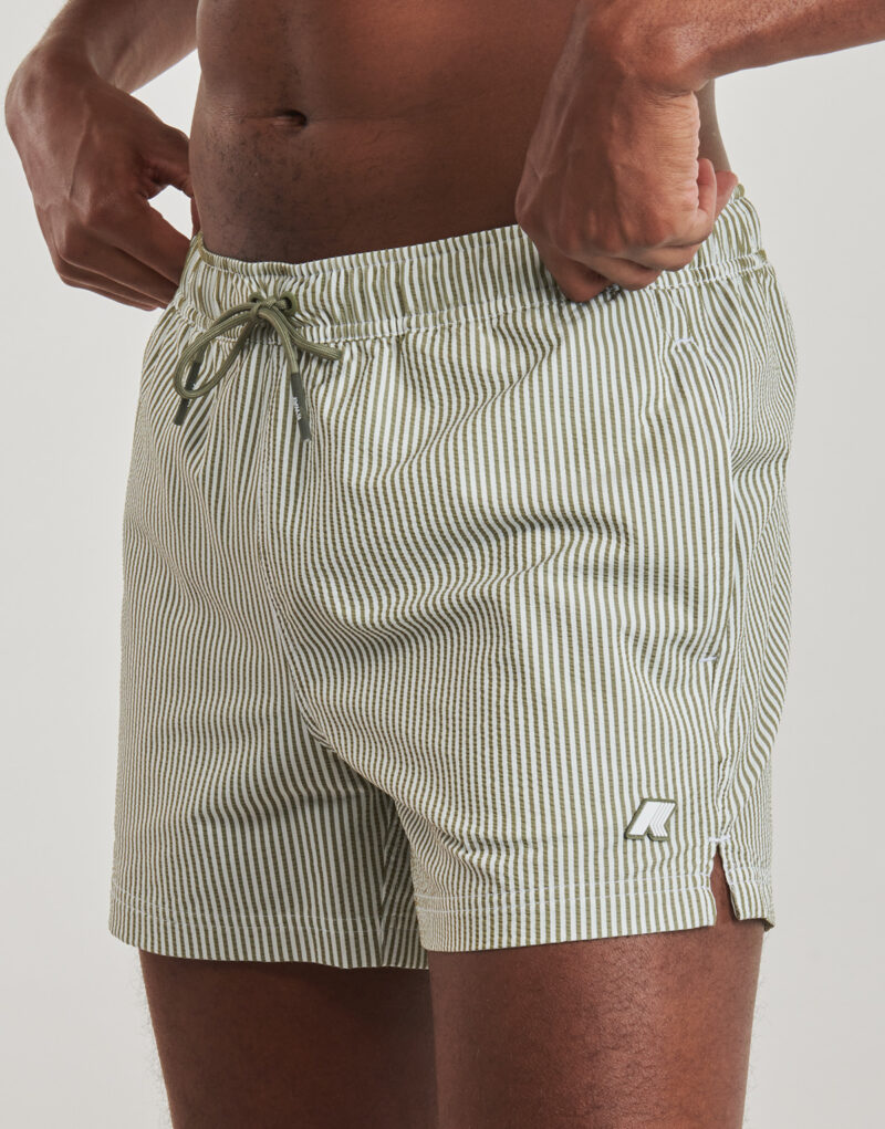 Maillot de bain / Short de plage K-Way Short de plage kaki &agrave; rayures moyennes HAZEL - 3