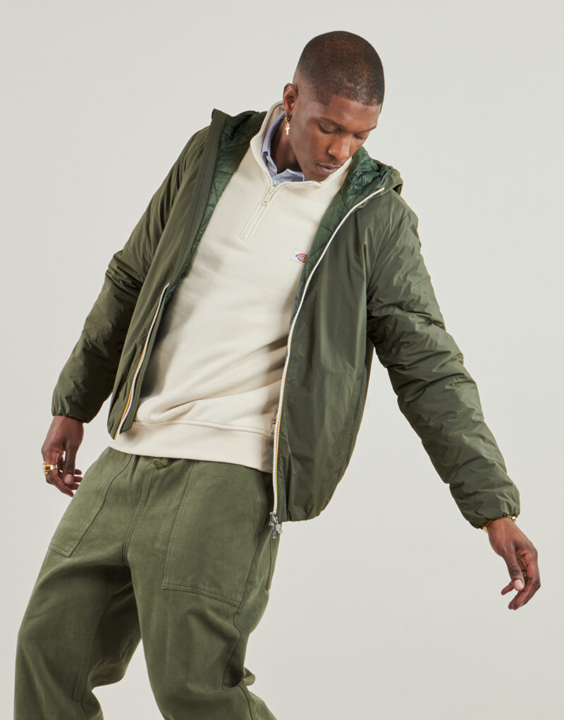 Jacket K-Way JACK PLAIN WARM Khaki Men's Jackets - 3