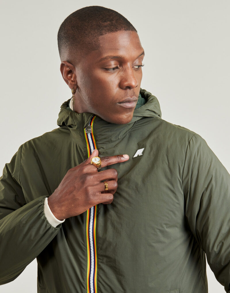 Jacket K-Way JACK PLAIN WARM Khaki Men's Jackets - 5