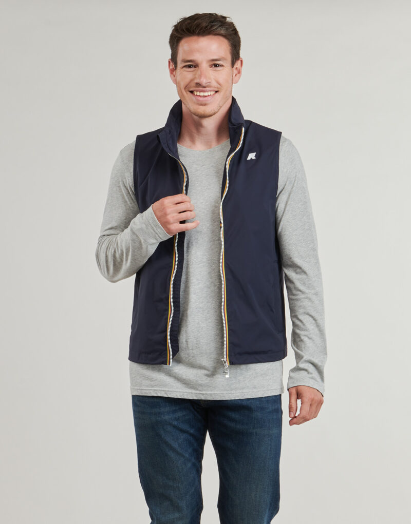 Jacket K-Way VALEN STRETCH NYLON JERSEY Blue Men's Jackets - 2