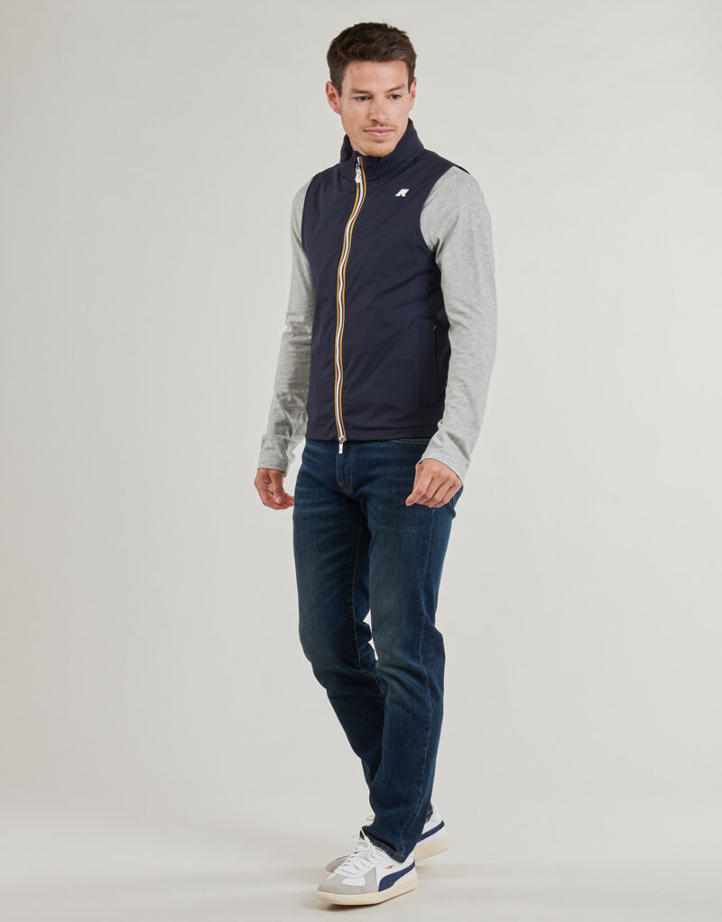 Jacket K-Way VALEN STRETCH NYLON JERSEY Blue Men's Jackets - 3