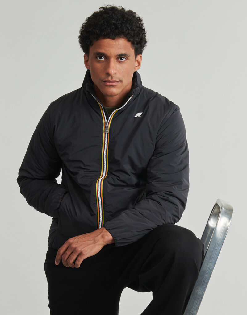 chaqueta K-Way Chaquetas negras lisas y c&aacute;lidas para hombre VALENTINE - 5
