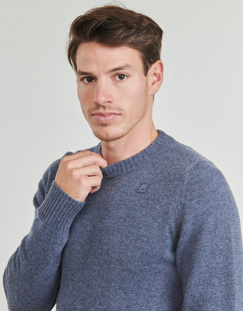 Pullover K-Way SEBASTIEN LAMMWOLLE Blaue Herrenpullover - 5