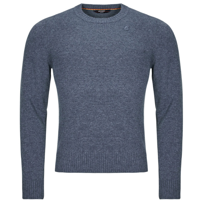 Pullover K-Way SEBASTIEN LAMMWOLLE Blaue Herrenpullover - 1